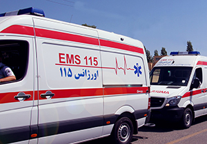 استقرار ۸ دستگاه آمبولانس اورژانس ۱۱۵ در پایانه مرزی مهران