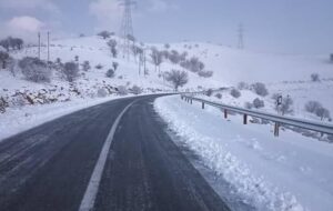 ثبت بارش برف در شهرستان آبدانان