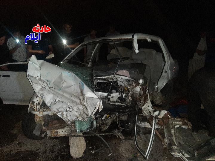 تصادف مرگبار پراید با وانت نیسان در محور مهران حادثه آفرید+گزارش تصویری