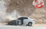 آتش سوزی یکدستگاه خودروی دنا در محور ایلام به سرابله
