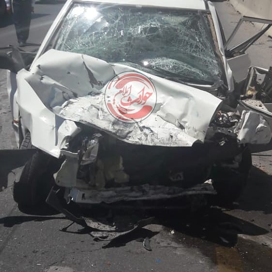 تصادف مرگبار سواری پراید با وانت نیسان در جاده ایلام به مهران+عکس