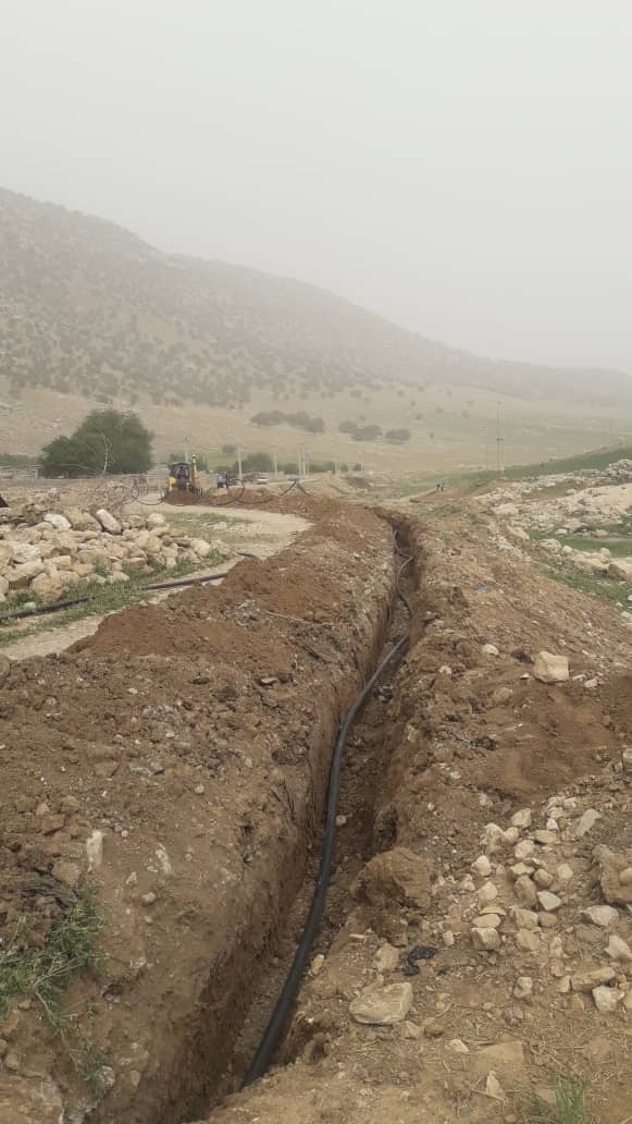 توسعه شبکه ۲۷۰ متر روستای گدمه شهر آسمان آباد