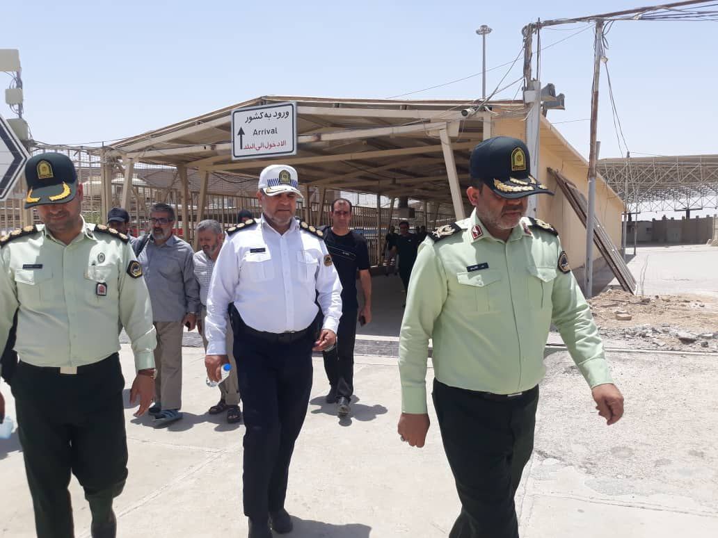 گزارش تصویری/بازدید میدانی فرمانده انتظامی استان ایلام از پایانه مرزی مهران