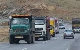 افزایش ۵۱ درصدی تردد وسایل نقلیه سنگین در محورهای استان ایلام