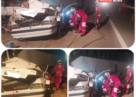 ۱۳ کشته و زخمی در تصادف شدید رخ به رخ پژوپارس با اتوبوس در محور دهلران به مهران