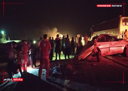 تصادف پژو با اتوبوس در محور مهران یک کشته برجای گذاشت