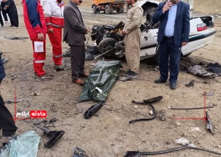 تصادف مرگبار پژو با تریلر؛ جان یک جوان ایلامی را گرفت+عکس
