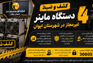 کشف و ضبط ۴ دستگاه ماینر غیرمجاز در ایوان