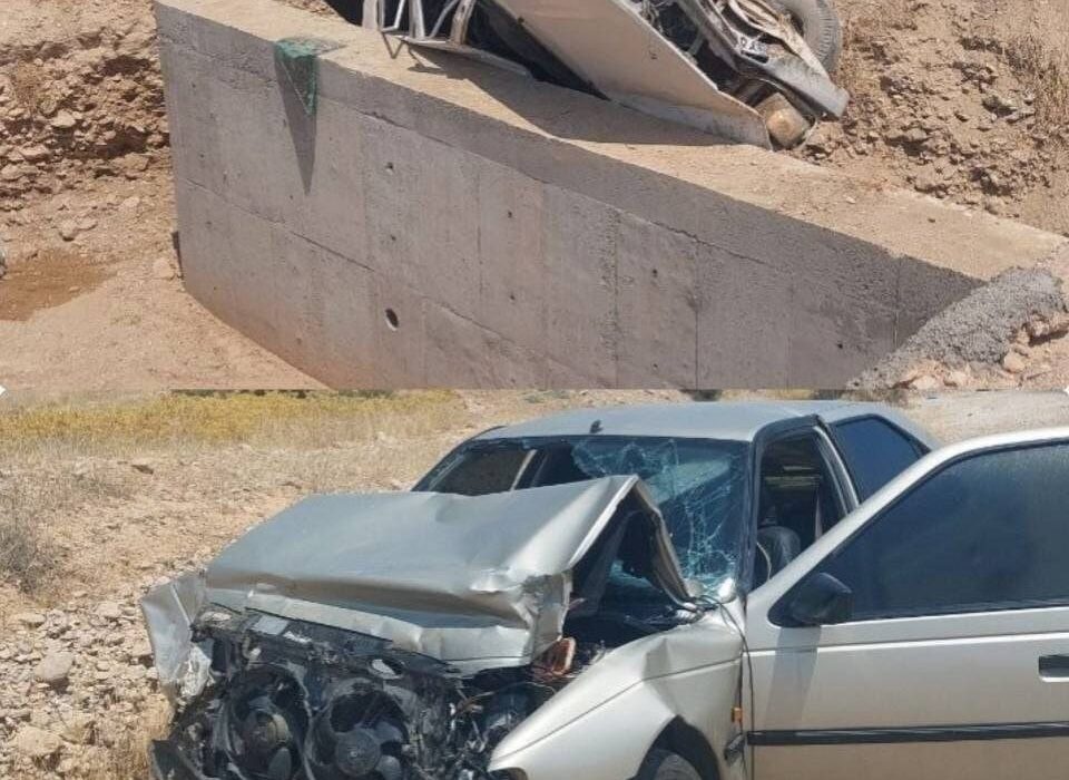 ۳ مصدوم در تصادف دو خودرو پژو ۴۰۵ و وانت در محور دهلران-مهران