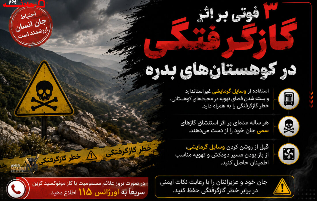 ۳ فوتی بر اثر گارگرفتگی در کوهستانهای بدره