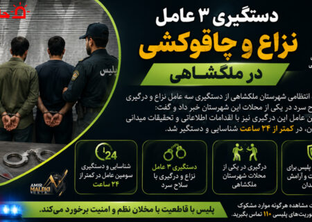 دستگیری ۳ عامل نزاع و چاقوکشی در ملکشاهی